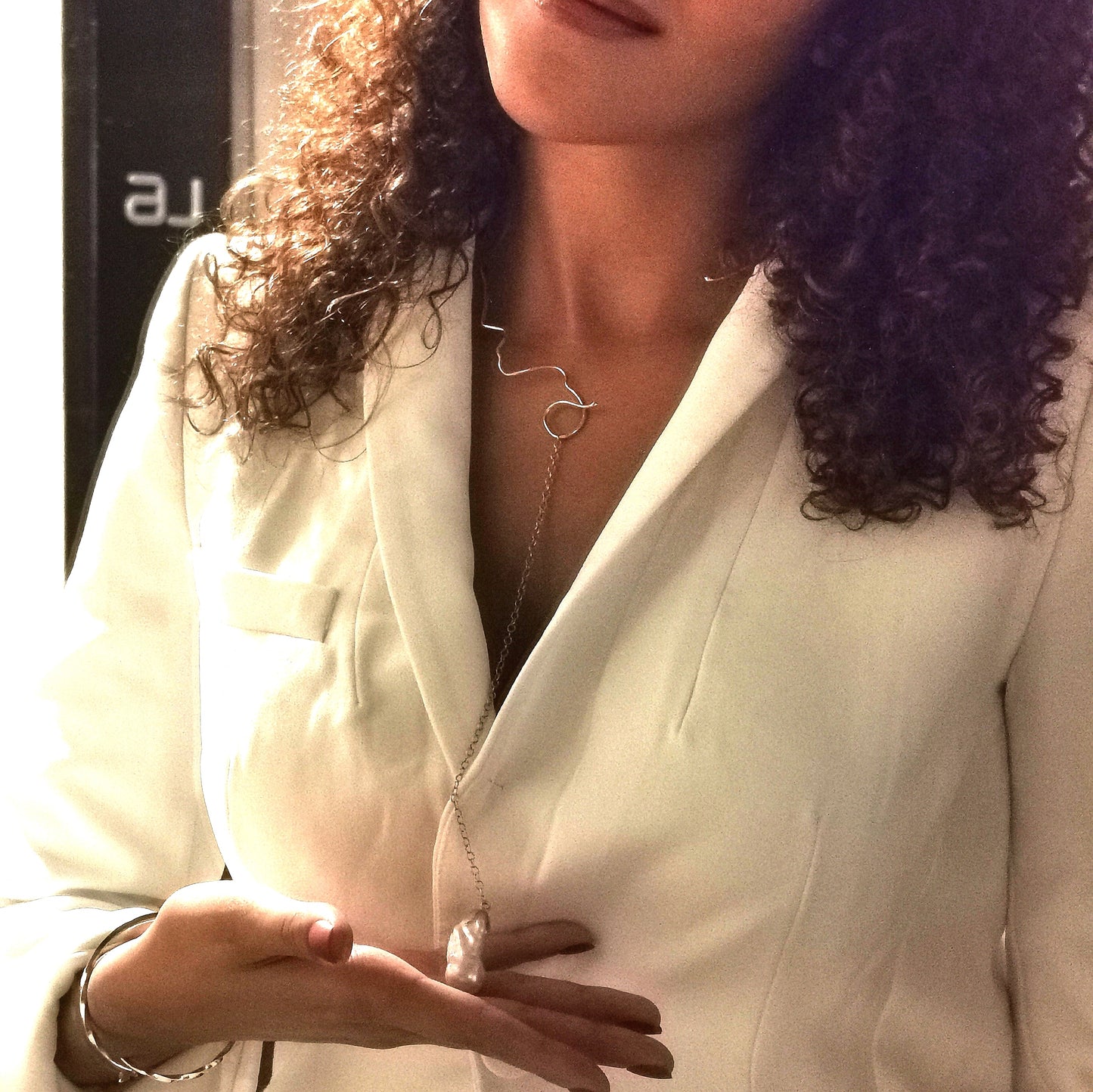 Collana "Profilo con perla"