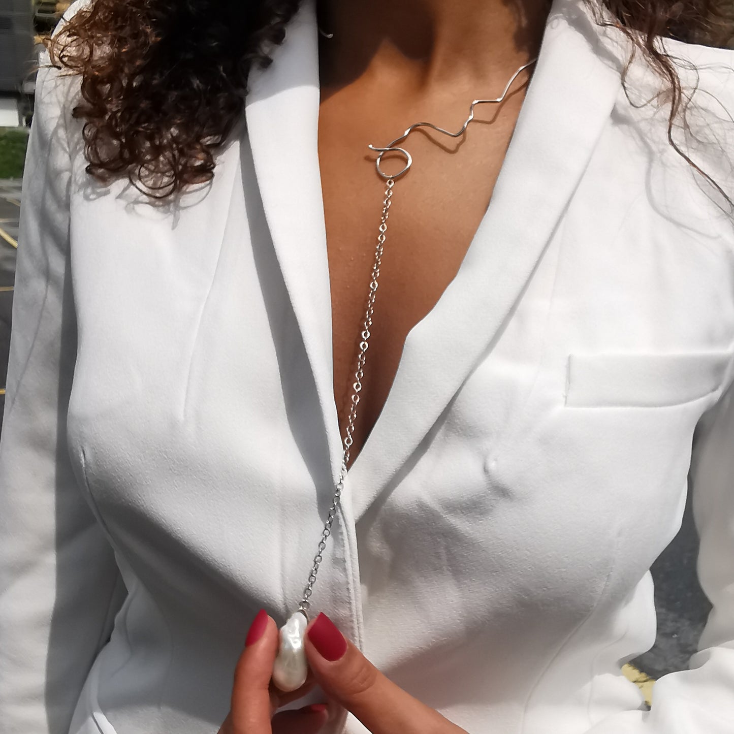 Collana "Profilo con perla"