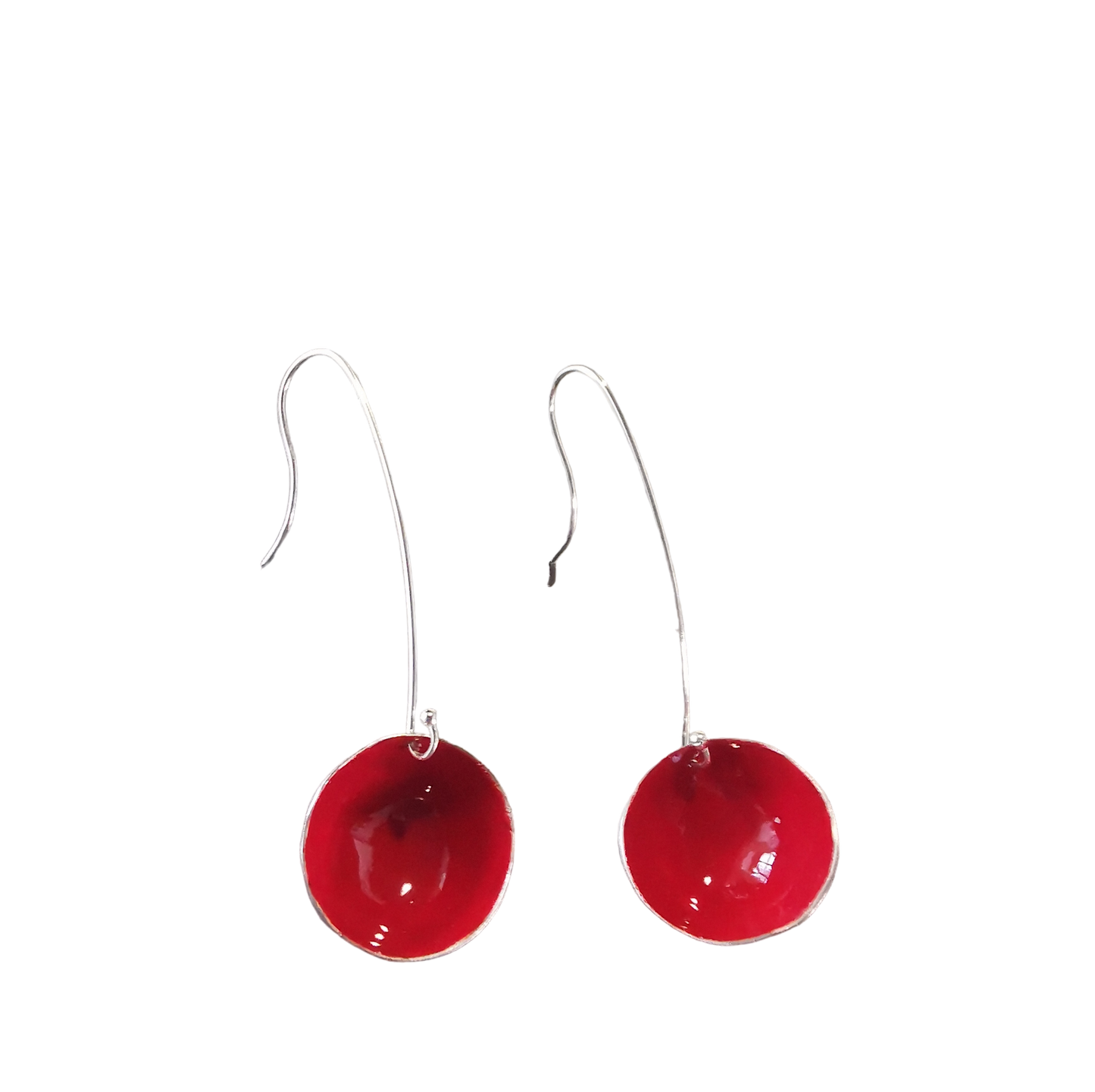 Orecchini pendenti rosso fuoco