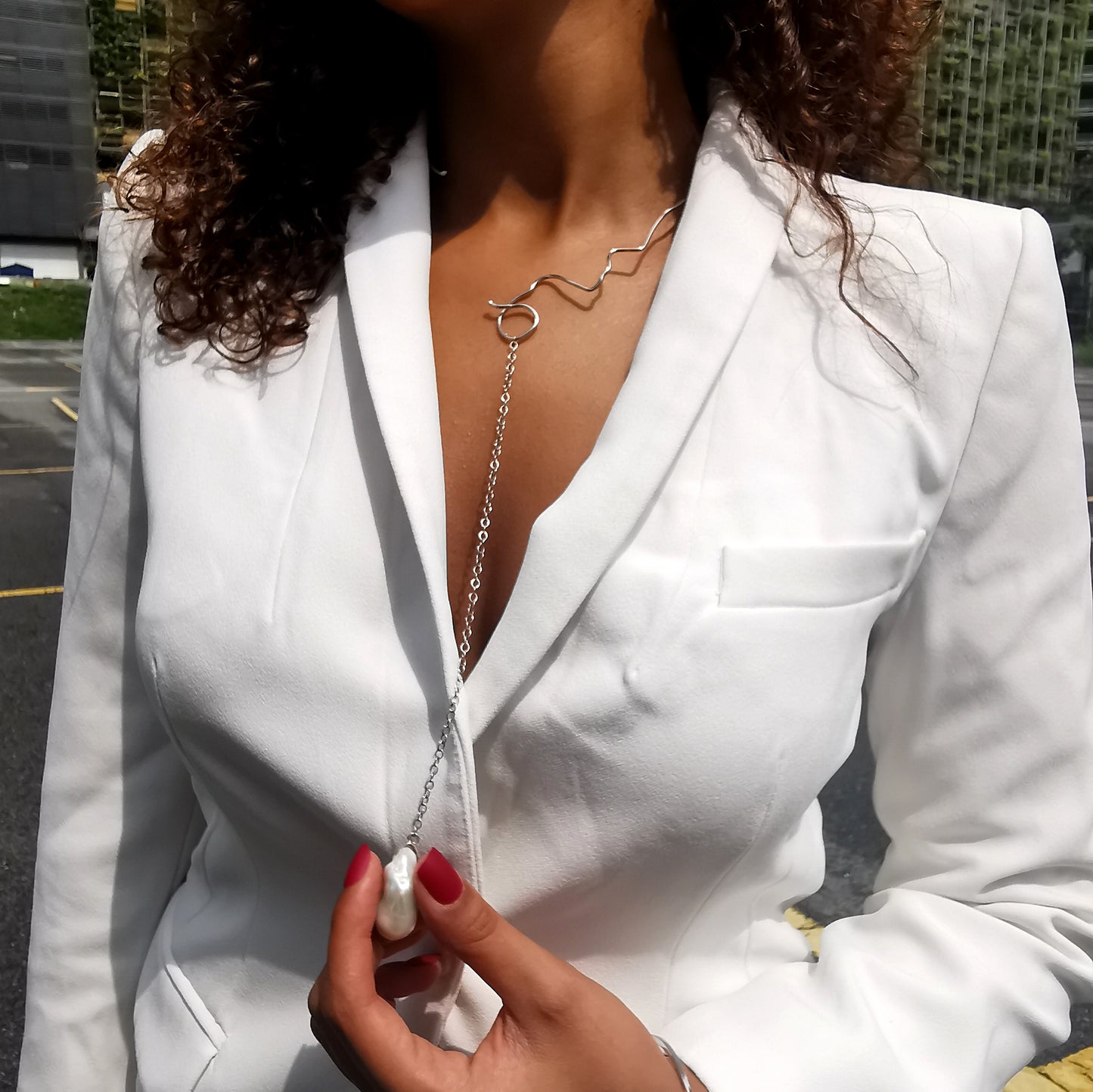 Collana "Profilo con perla"