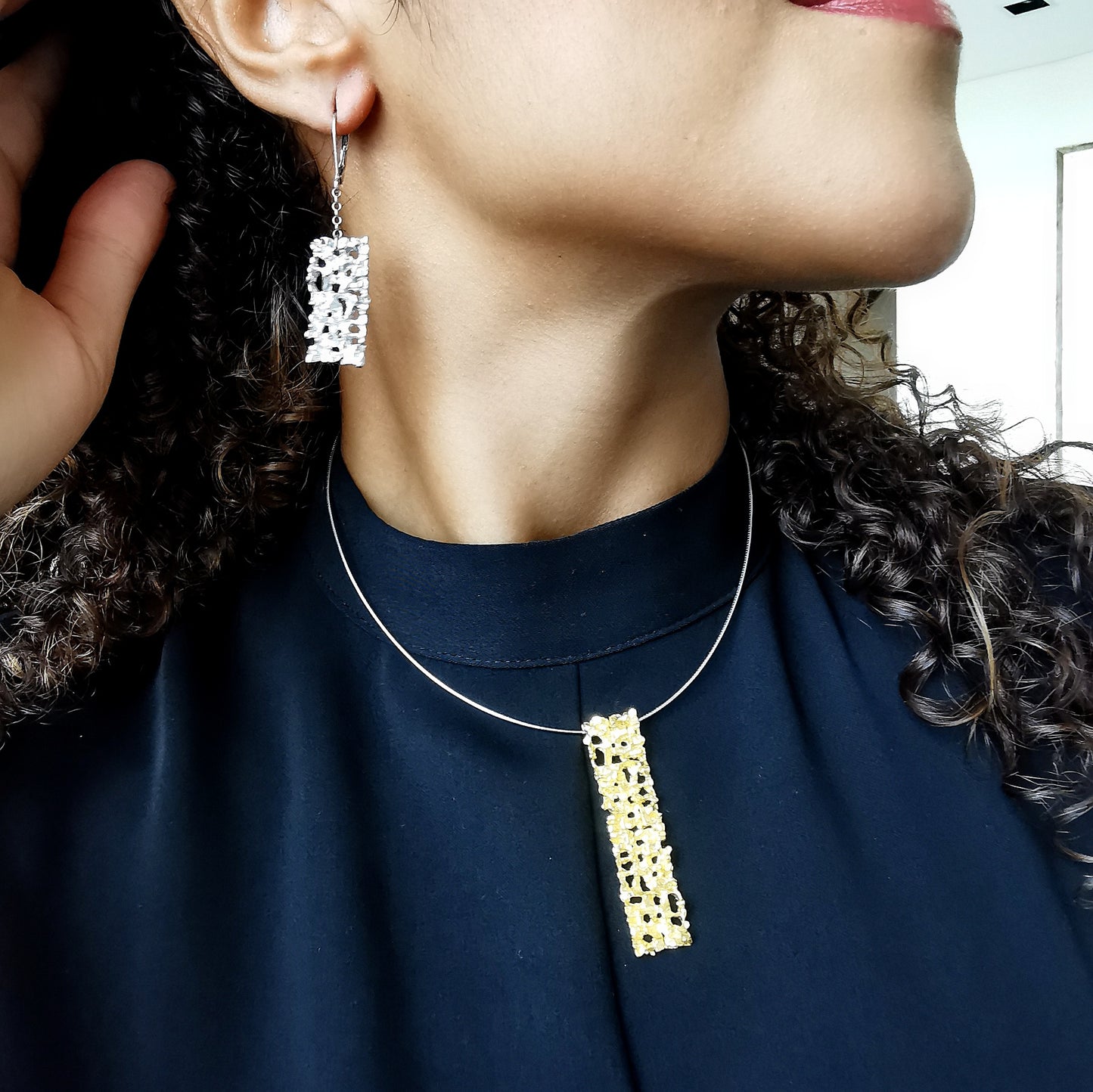 "Holes in my soul" dangle earrings