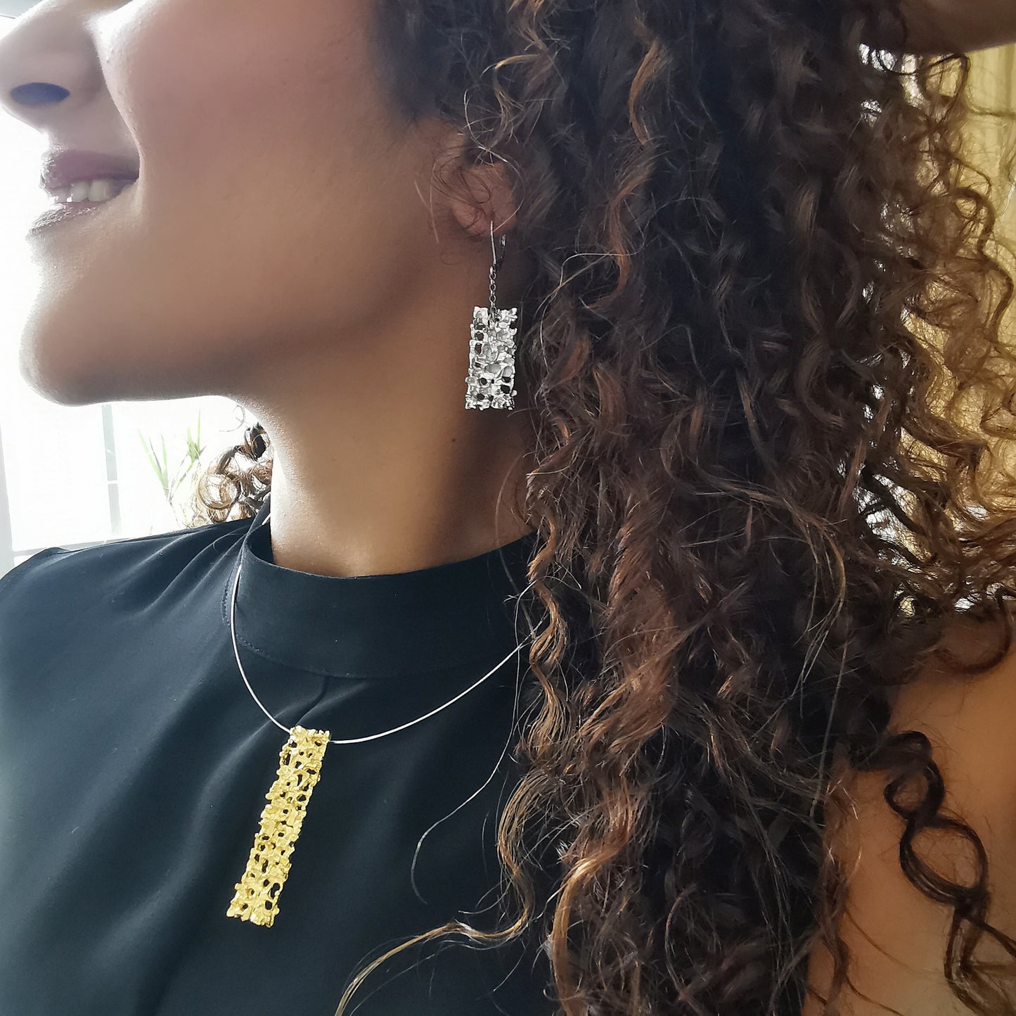 "Holes in my soul" dangle earrings