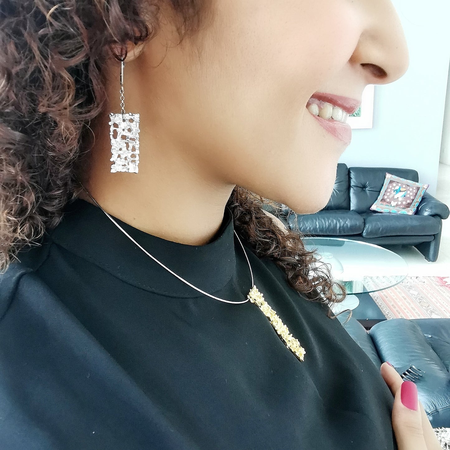 "Holes in my soul" dangle earrings