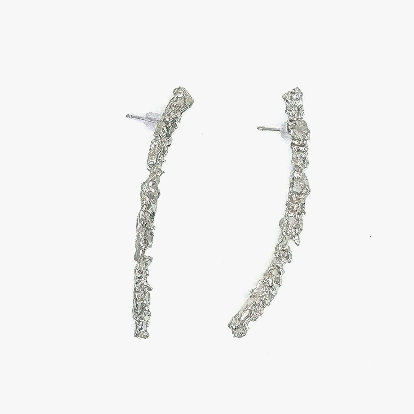 Boucles d'oreilles pendantes "Mezzaluna", "Collection Barocco"