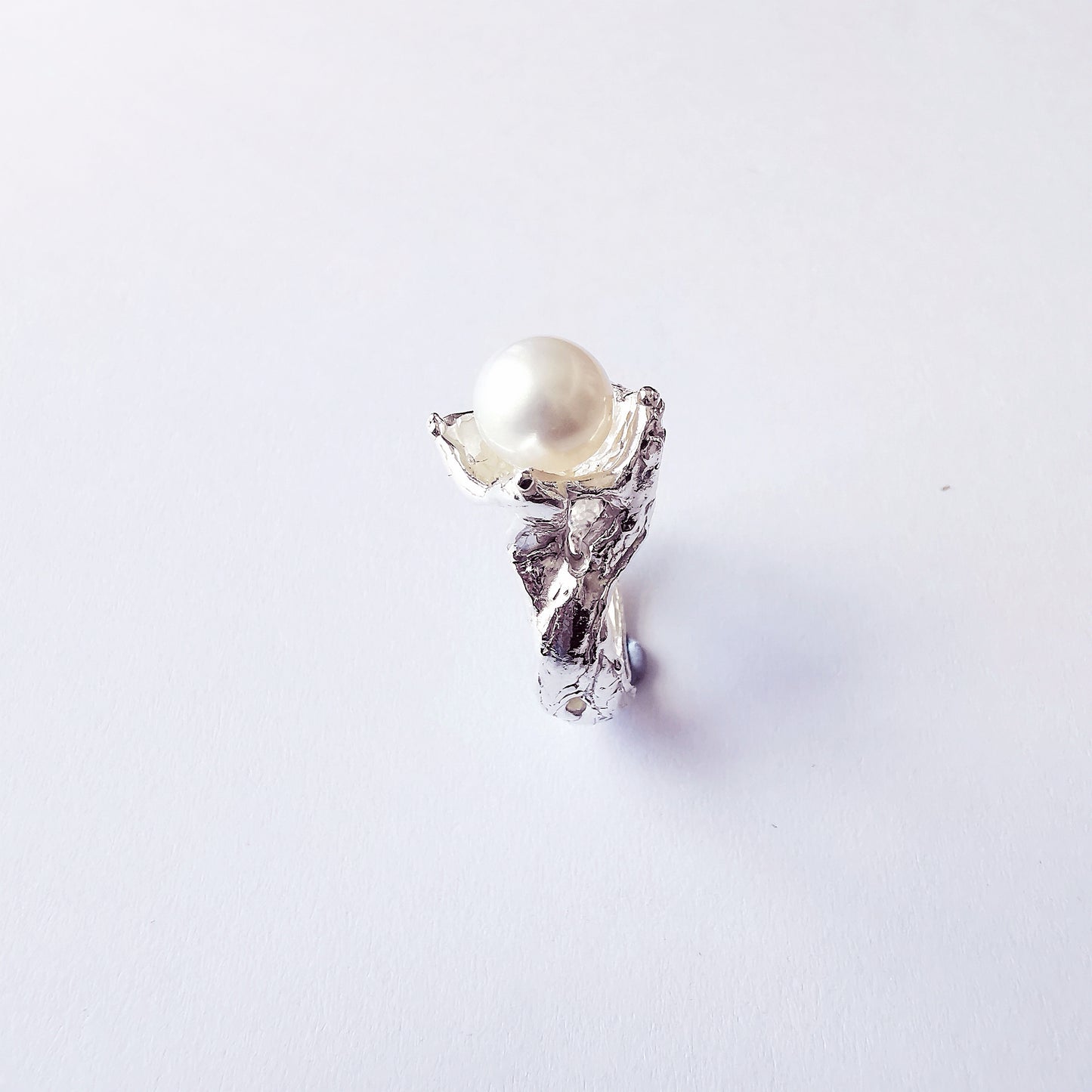 Nature ring with pearl, "Under the Water"