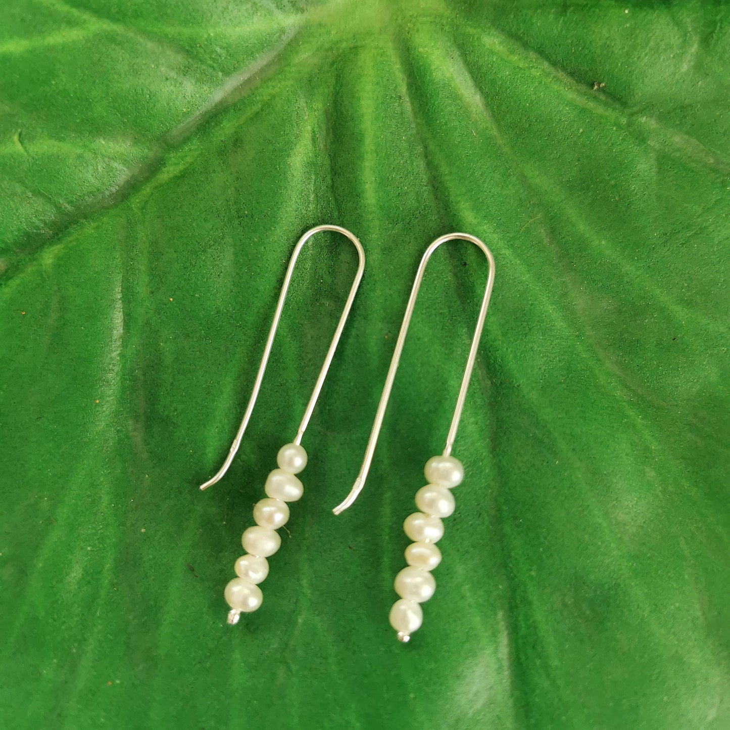 Boucles d'oreilles "Bruco" avec perles d'eau douce