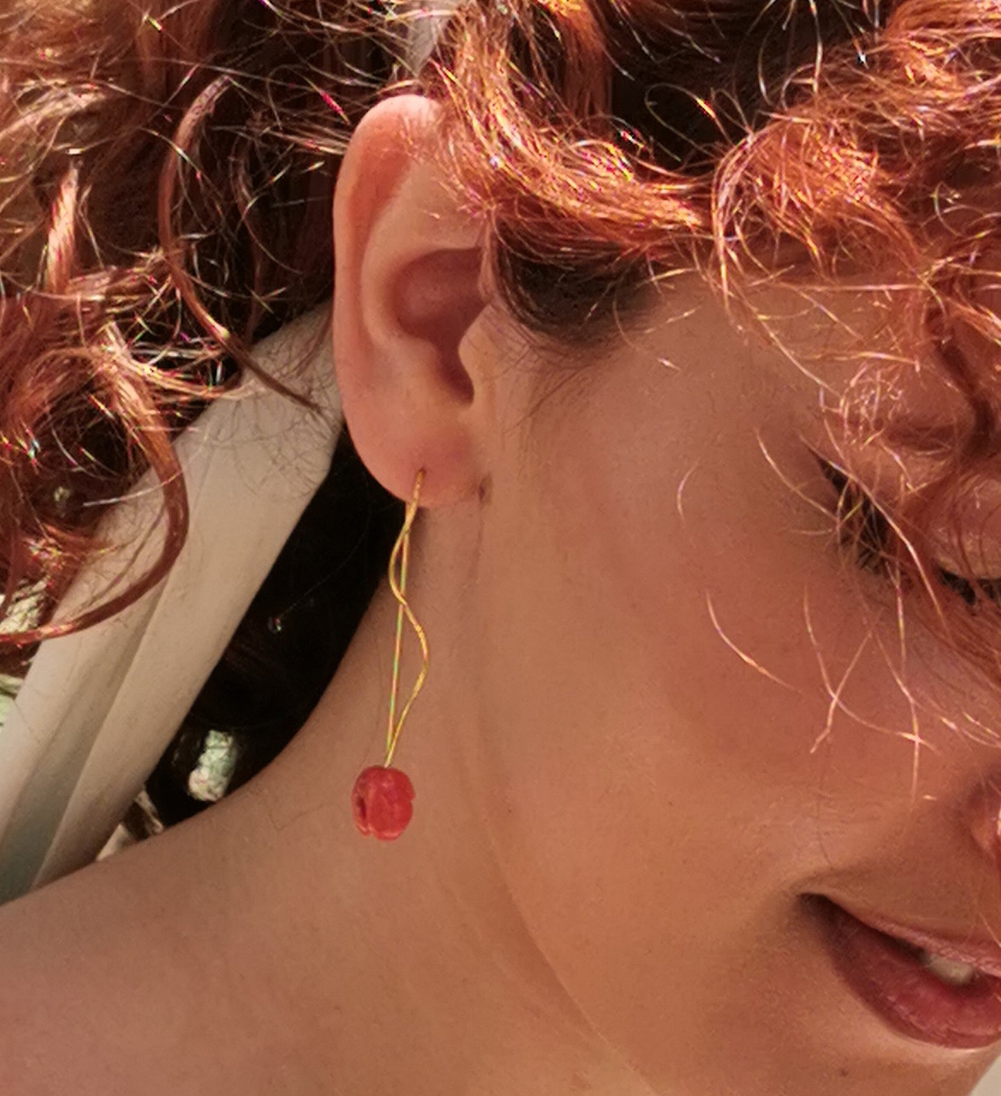 Gold-plated brass "wave" earrings