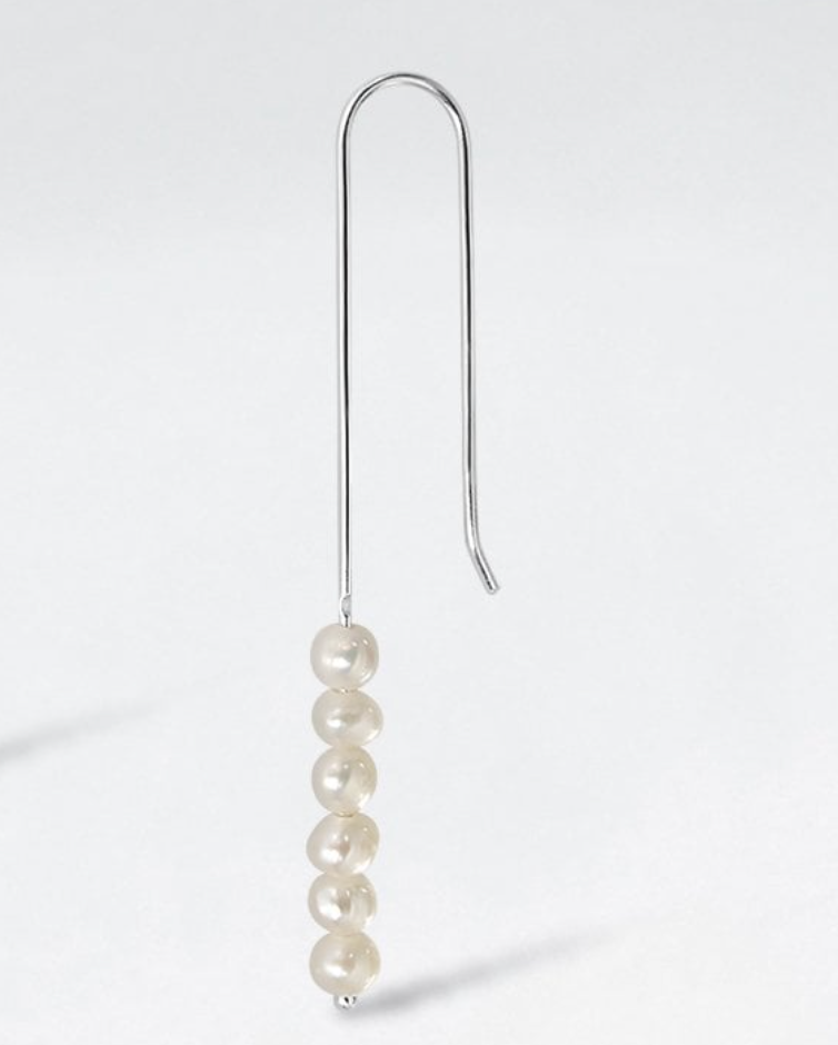 Boucles D'oreilles Pendantes En Perles D'eau Douce Et Zircon - Argent 925 - Collection 2022 - Neuf Avec étiquettes