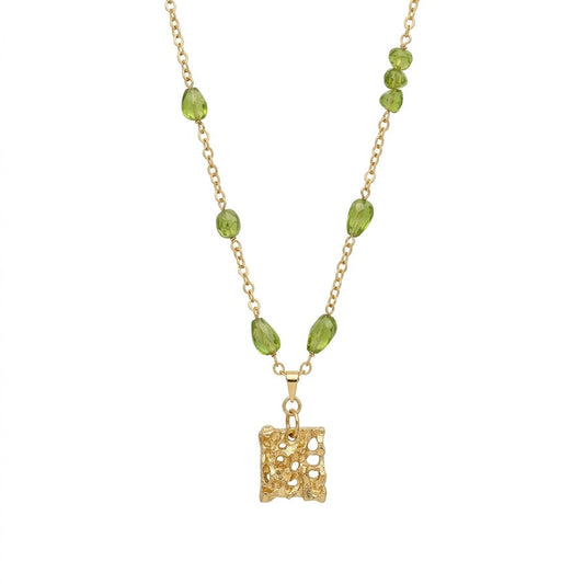 Collana con pietre Olivine