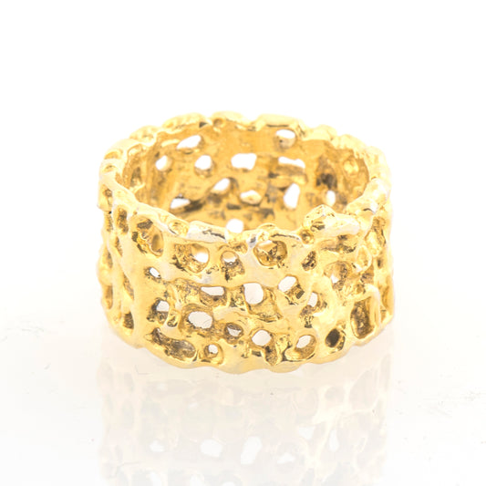 Anello a fascia "Collezione Barocco", dorato