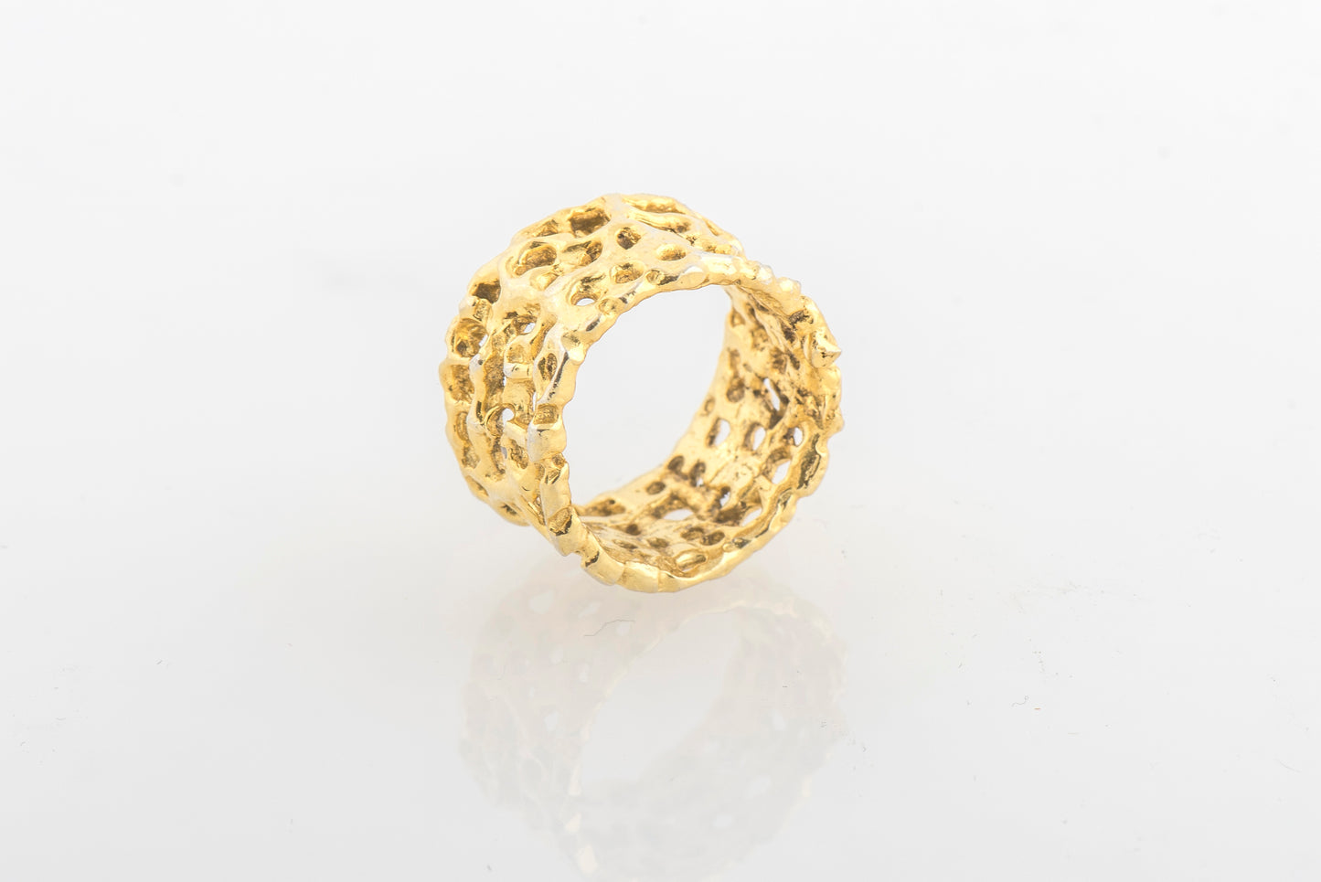 Anello a fascia "Collezione Barocco", dorato